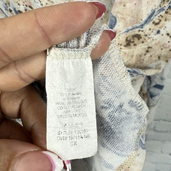 White Birch Tunic Women Plus 3X Soft Multicolor Soft Abstract Art to Wear Blouse - Picture 4 of 11